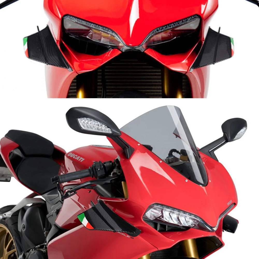 For Kawasaki Ninja ZX6R 636 ZX-25R ZX6RR ZX-6 ZX10R ZX1400 ZX14R ZZR1400 ZZR1100 Motorcycle Winglet Aerodynamic Wing Kit Spoiler