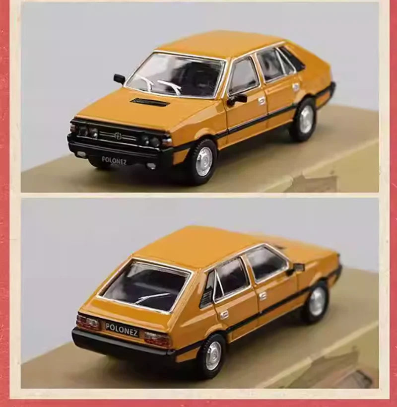 Perka 1:64 Scale FSO Polonez MR'87/M21 GAZ-21 Volga Alloy Car Model Static Display Hobby Collection