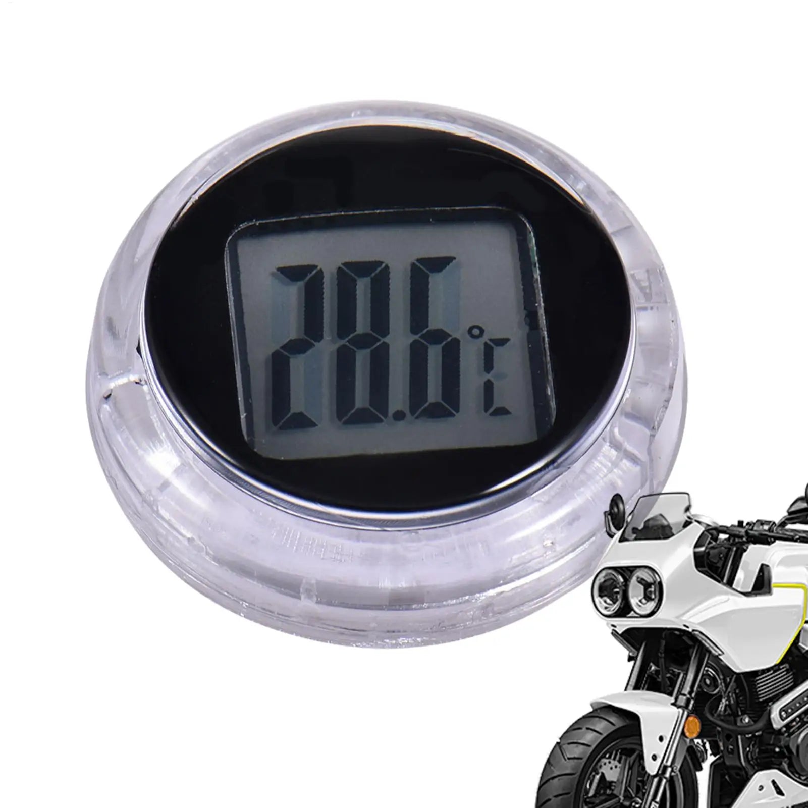 Mini Motorcycle Temperature Gauge Highly Waterproof Stick-On Temperature Meter Gauge Adhesive Pocket Thermometers for Car Auto