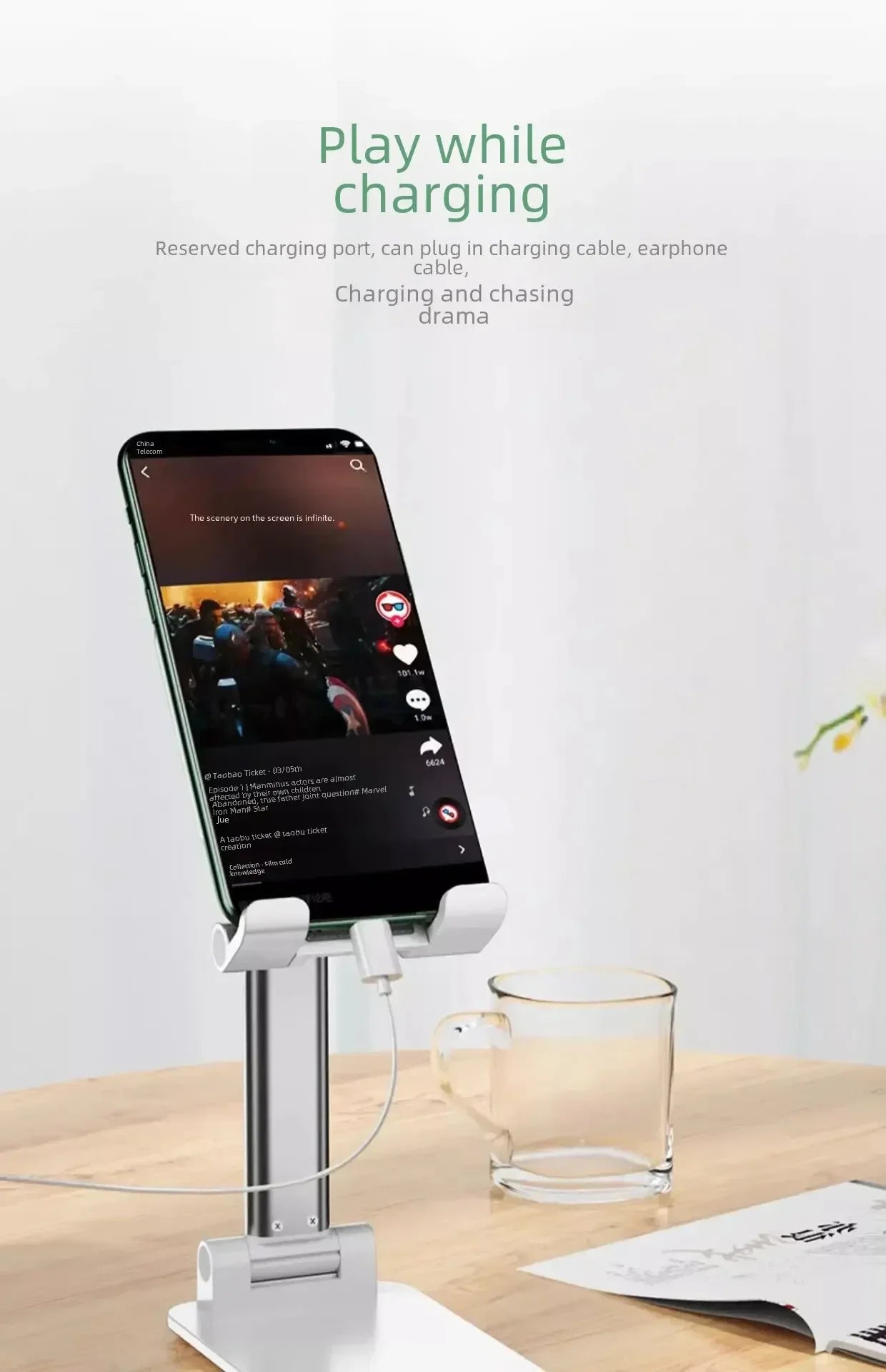 Uniwersalny kreatywny uchwyt na telefon komórkowy Pulpit Leniwy tablet na żywo Nocny składany przenośny uchwyt podporowy