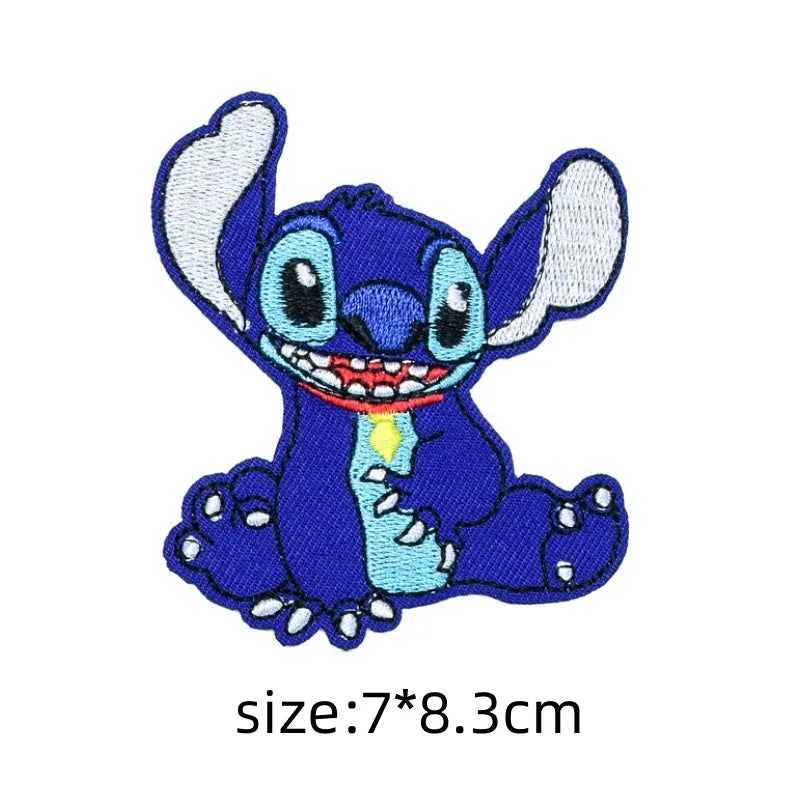 Stitch Clothes Badges Iron On Patches Appliques Embroidered Music cartoon Stripes for Clothes Jacket Jeans Diy Decoration