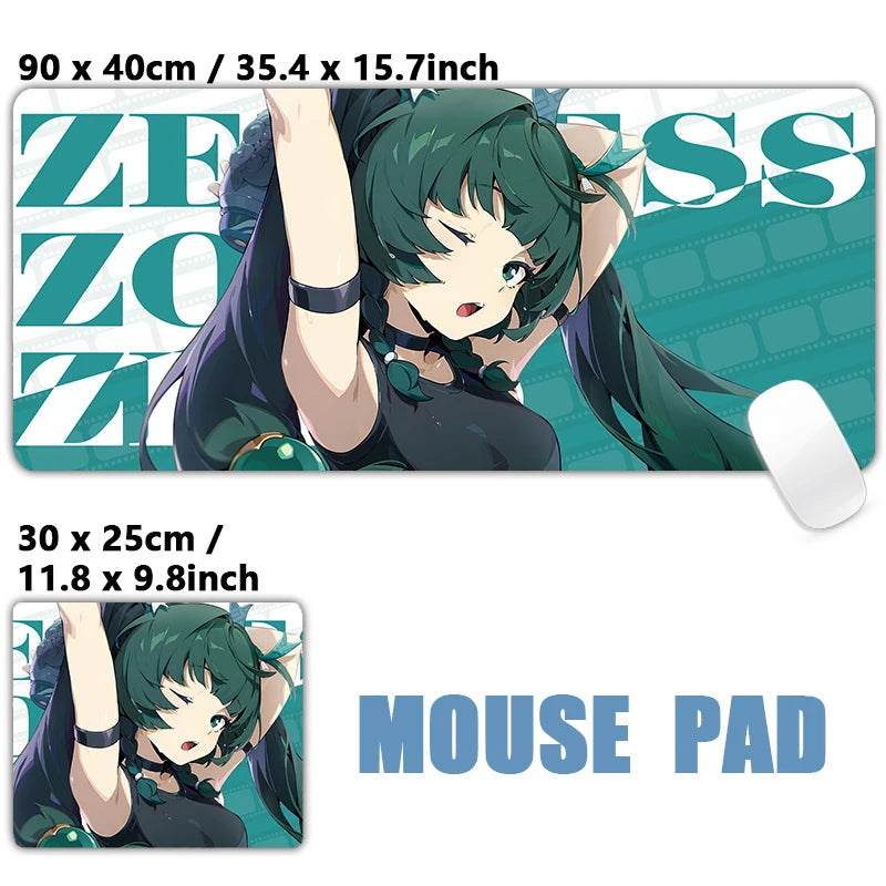 ZZZ Gaming Hoshimi Miyabi Mouse Pad Evelyn Yuzuha Anby Ellen Zenless Zone Zero Keyboard Desk Mats XXL Anime Girls Mousepad
