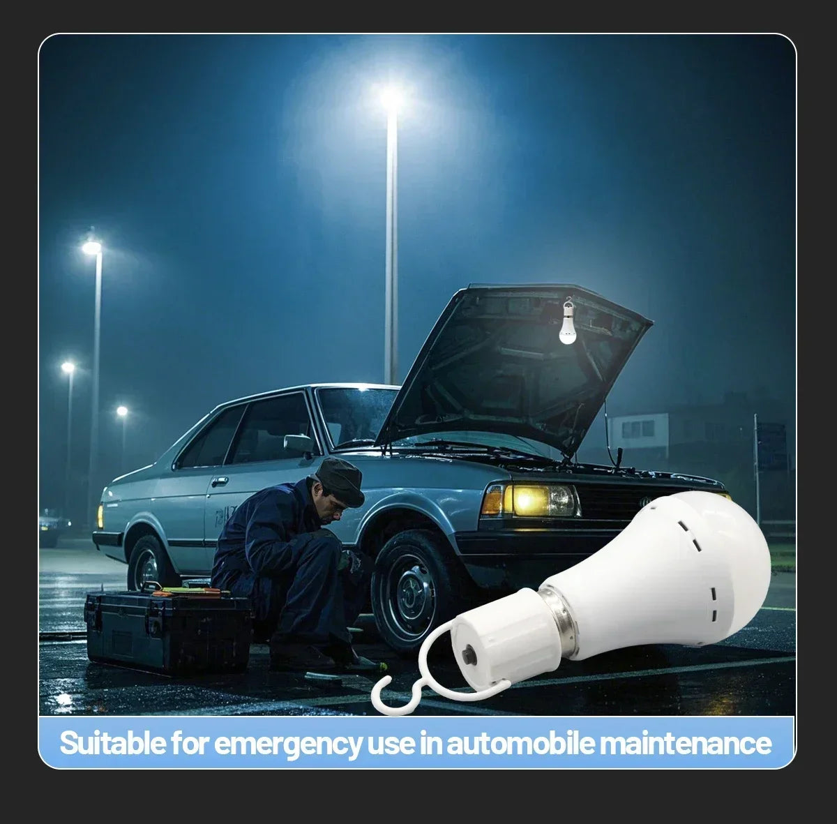 LED Rechargeable Bulb Light E27 7W 1500mAh Emergency Bulb 220V 110V for Home Power Outdoor Camping Failure Porch Garden Lamp