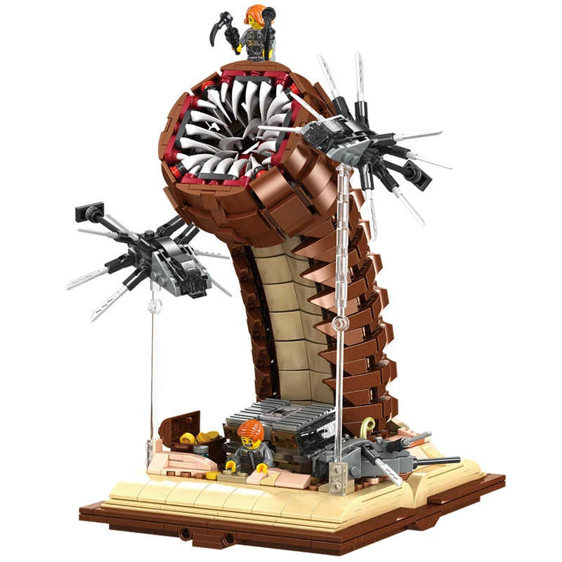 1688PCS MOC Movie Building Blocks Sci-Fi Planet Dune Sandworm Ornithopter Scene Models Assembly Bricks Toys For Children Gift