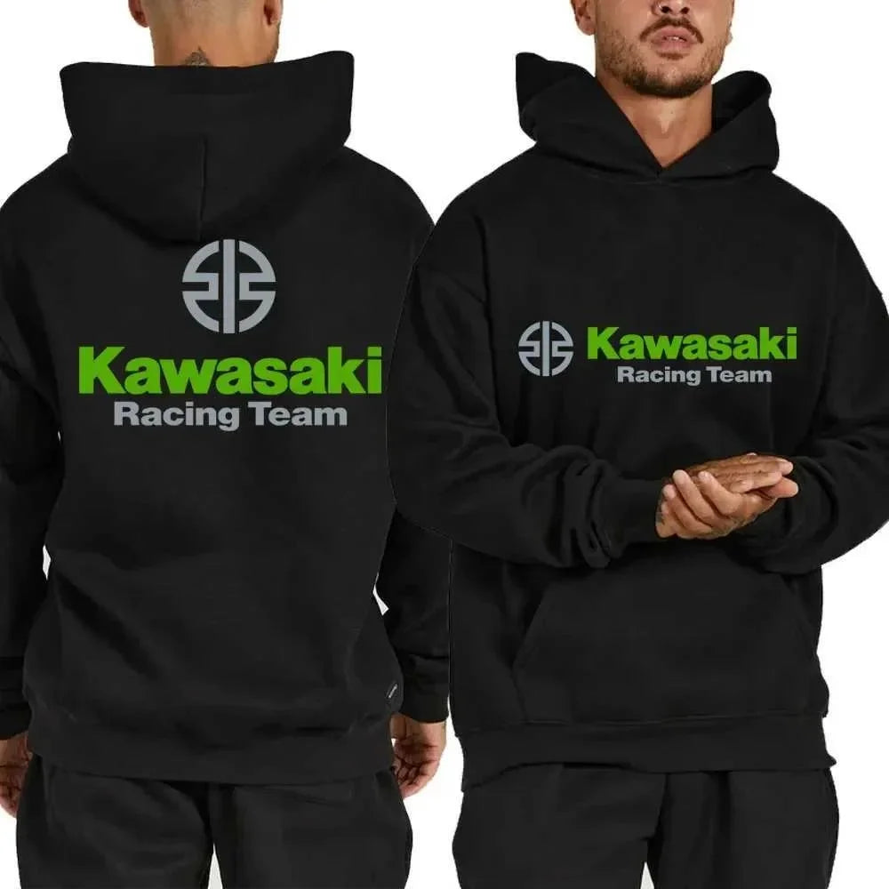 Kawasaki Motorcycle Logo's New Men's Spring and Autumn Extreme Sports Hoodie and Women's Casual Sportswear Sweatshirt
