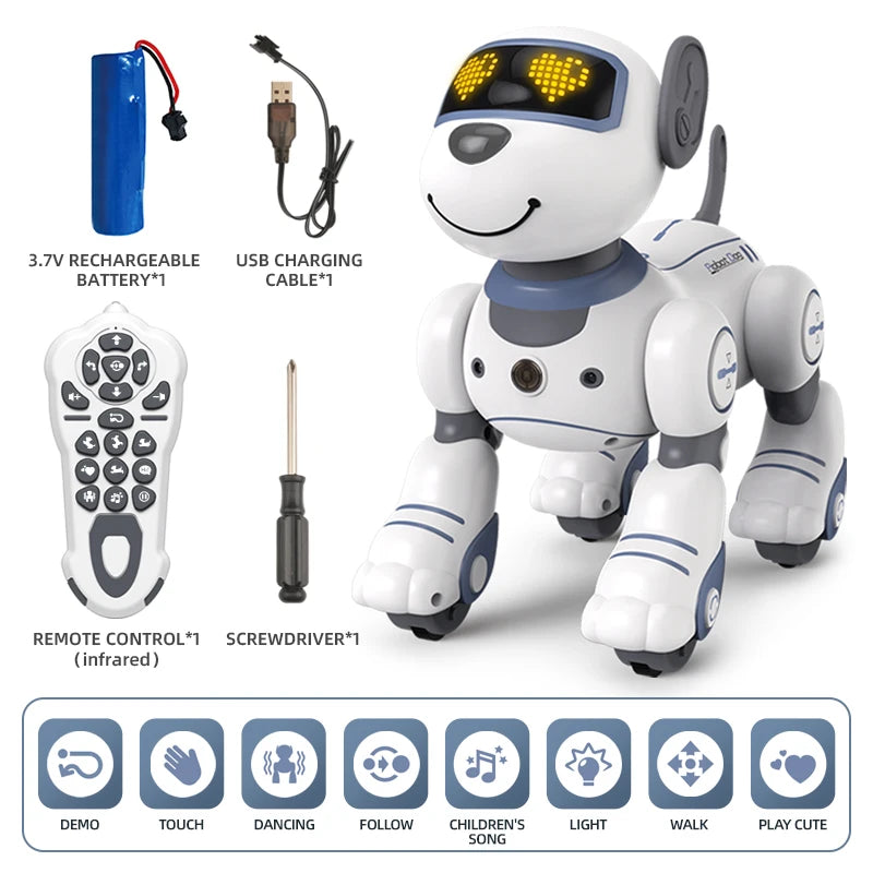 Children's Toy Remote Control Intelligent Robot Dog DIY programming voice interactive electronic pet dog robot model gift