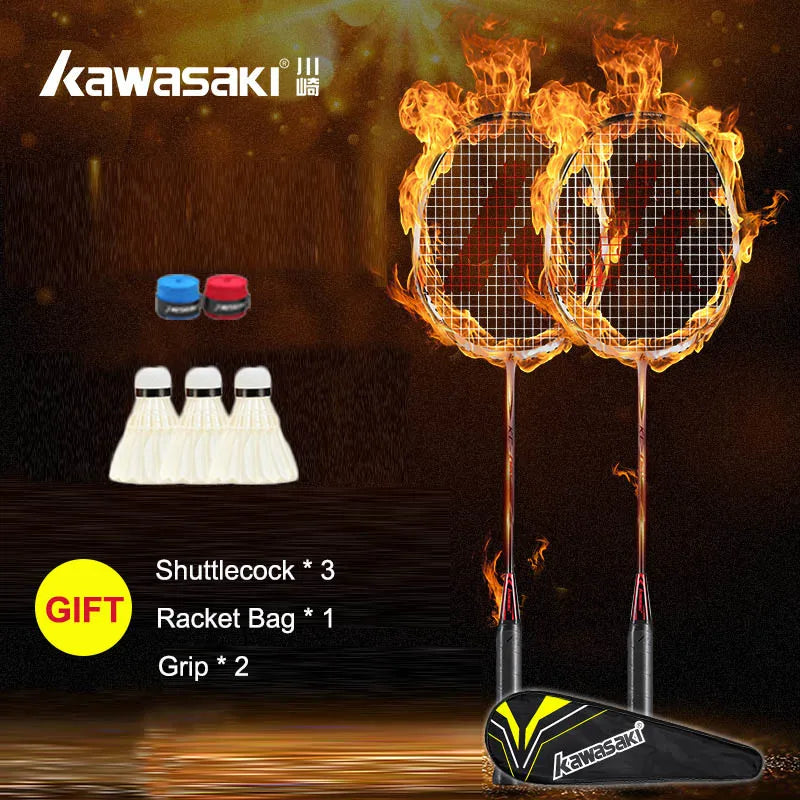 Kawasaki Badminton Racket 1U Aluminum Alloy Frame Badminton Racquet With String UP-0160 With Free Gift Shuttlecock