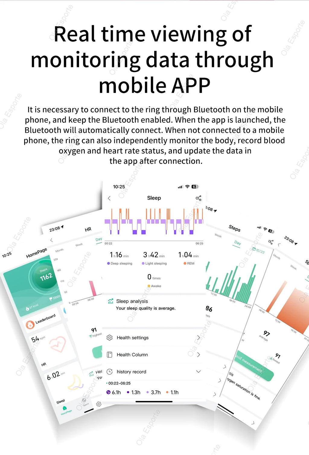 2025 New Smart Ring Men Women, Heart Rate and Blood Oxygen Monitor Smartring IP68 & 5ATM Waterproof, Multi-sport Mode Rings Man