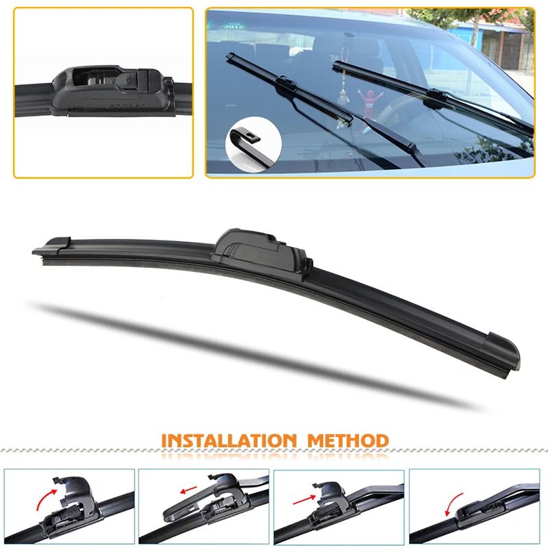 Car Wiper For Hyundai Kona Kauai 2017-2021 Windshield Rubber Silicon Refill Front Window Wiper 26"+16" LHD RHD Auto Accessories