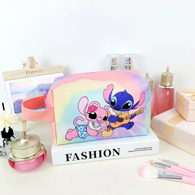 New Anime Stitch Lilo Stitch Cosmetic Bag Kawaii Makeup Waterproof Portable Travel Storage Organizer Bag Girl Birthday Gift