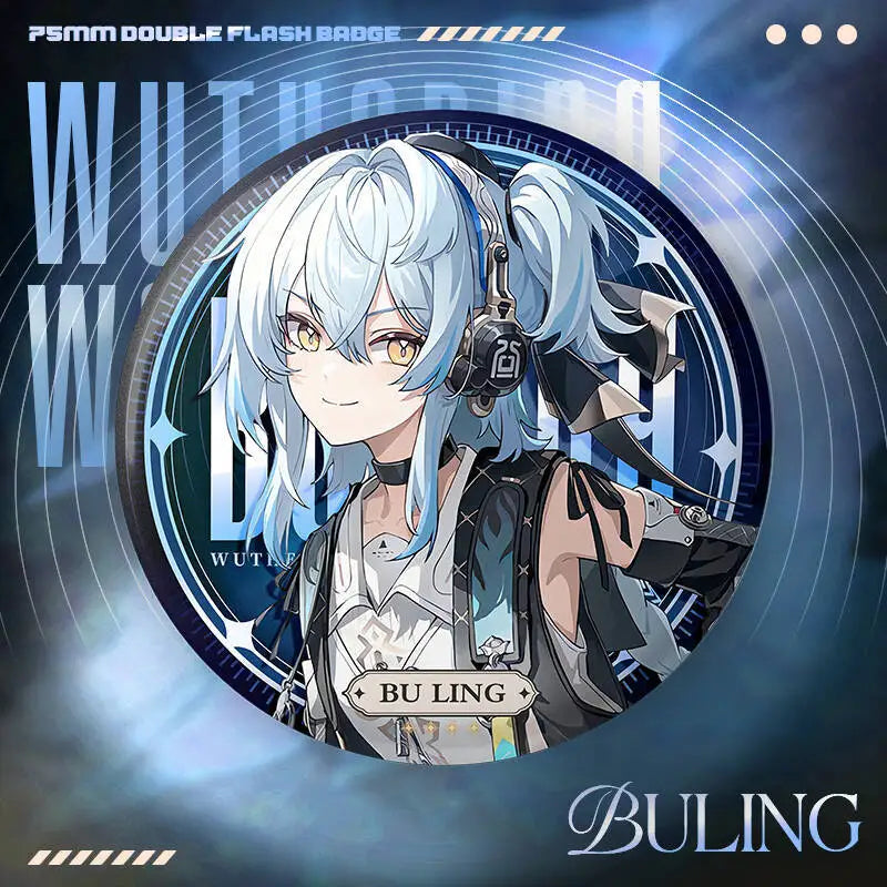 New Wuthering Waves 75MM Laser Brooch Chisa Mornye Lynae Lucilla Badge Pin Cartoon Anime Game Cosplay Jewelry Cute Gift