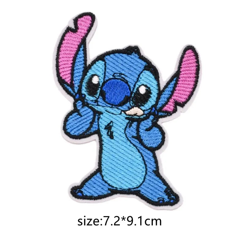 Stitch Clothes Badges Iron On Patches Appliques Embroidered Music cartoon Stripes for Clothes Jacket Jeans Diy Decoration