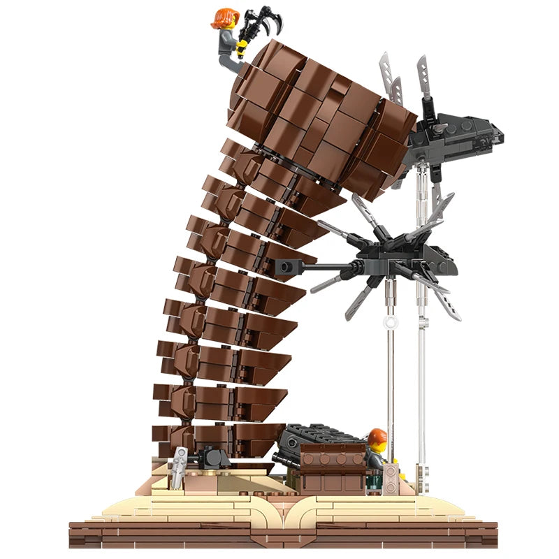 1688PCS MOC Movie Building Blocks Sci-Fi Planet Dune Sandworm Ornithopter Scene Models Assembly Bricks Toys For Children Gift