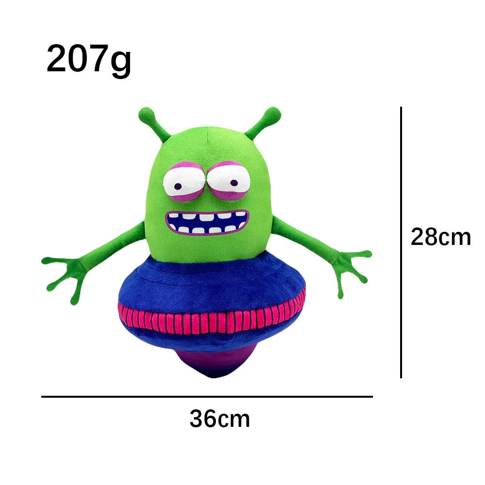 Astro Bot fun cartoon anime related characters, green flying saucer alien plush toy accompanying doll gift for Christmas