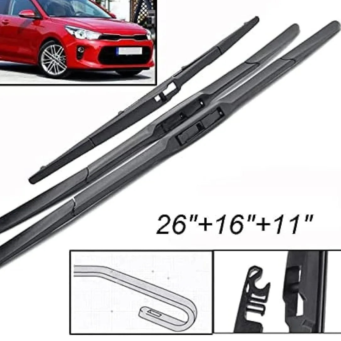 Front and rear windshield wiper for Kia Rio 4 hatchback Jirui K3 wiper