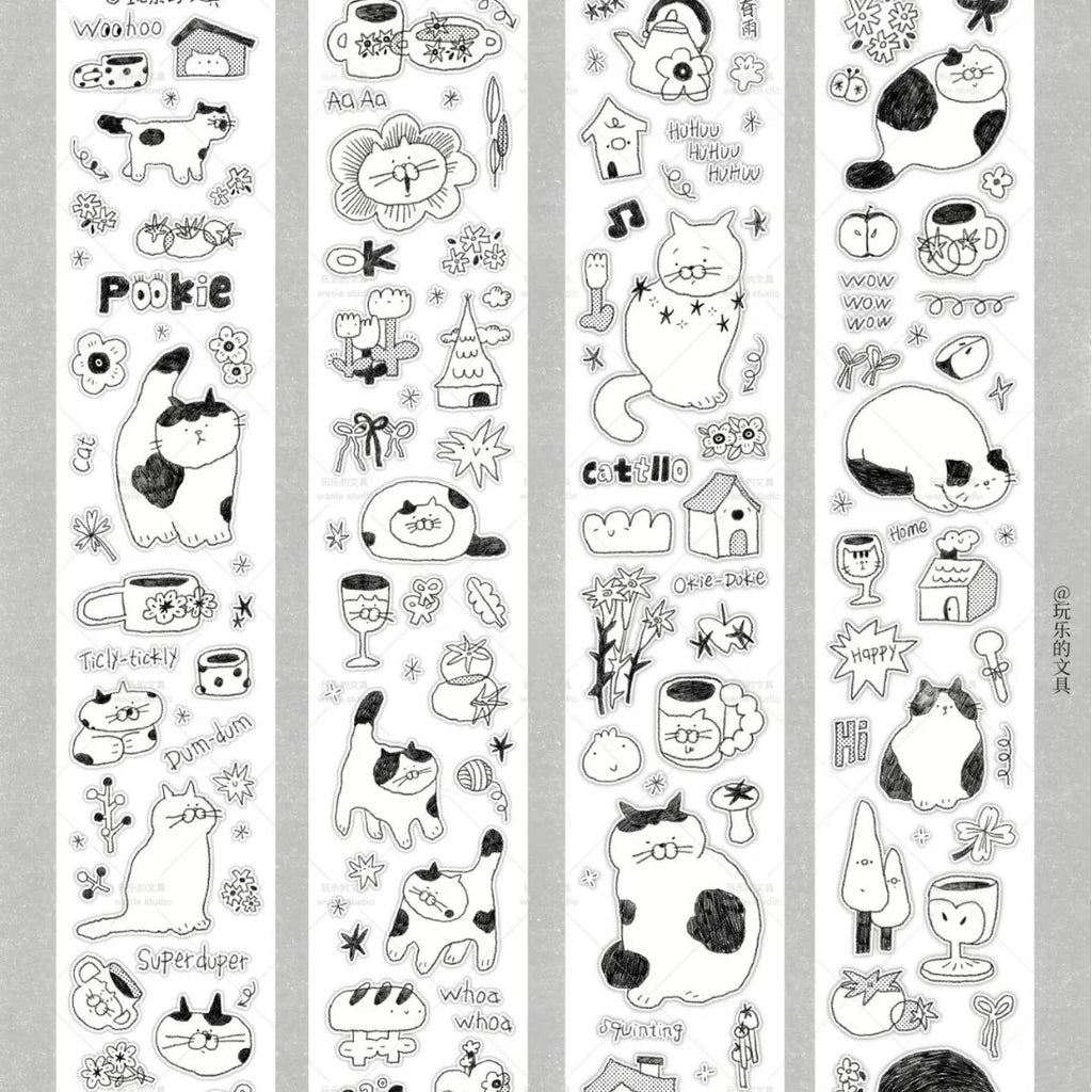 1szt/1lot Dekoracyjne taśmy klejące Zabawne artykuły papiernicze Scrapbooking DIY Papier Japońskie naklejki