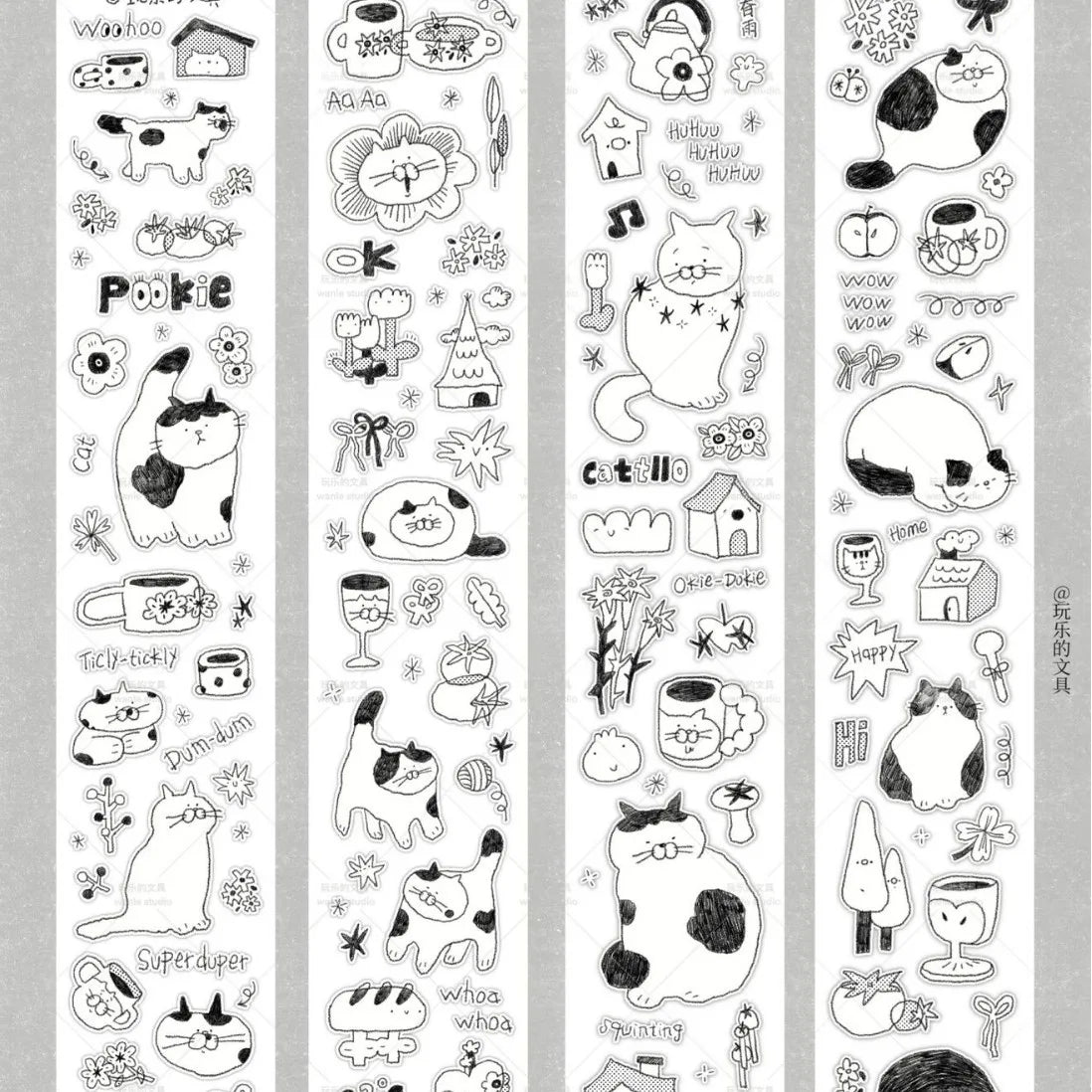 1szt/1lot Dekoracyjne taśmy klejące Zabawne artykuły papiernicze Scrapbooking DIY Papier Japońskie naklejki