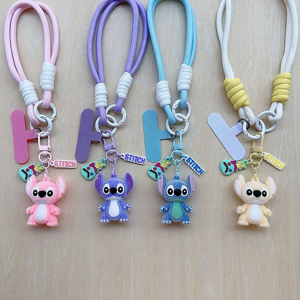 Kawaii Lilo & Stitch Toys Keychian Lovely Stitch Pendant Keyholder Women Car Keyring Girl Friends Birthday Gift