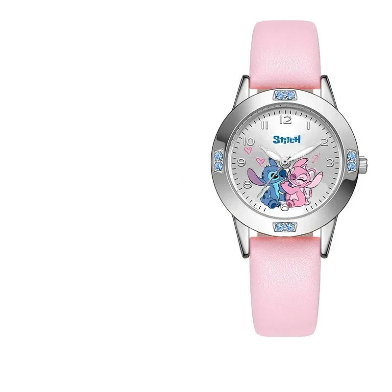 cute Stitch Watch  Cartoon Lilo & Stitch Kawaii Silicone Quartz Watch Anime Peripherals Children Birthday Gifts Toys
