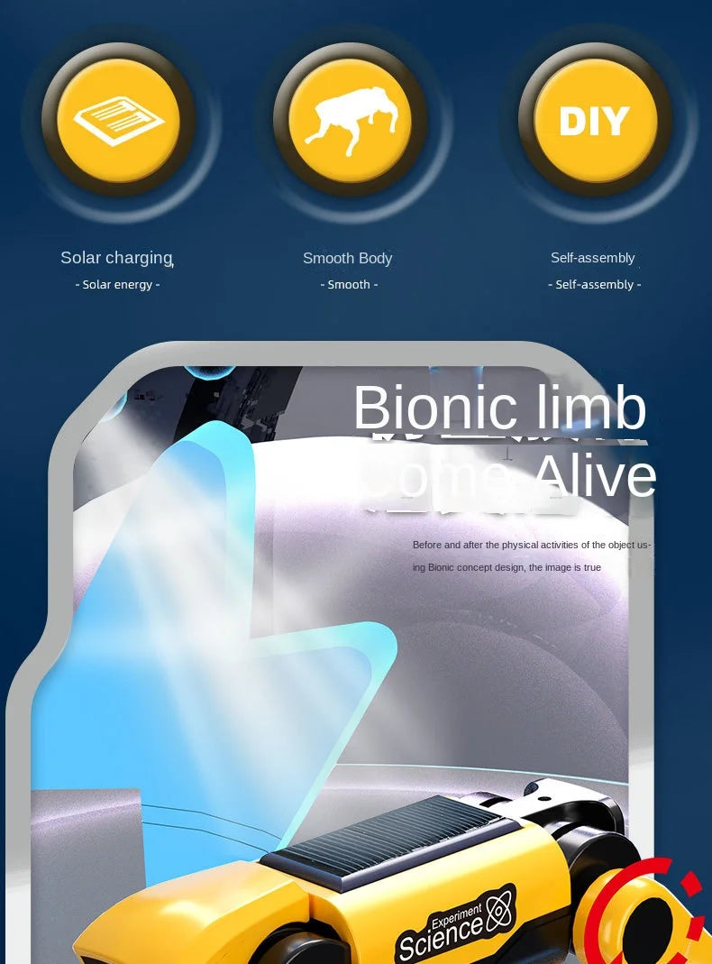 Science Teaching Assembling Set Powered Learning Model Walking Animal Kids Education Toys DIY Solar Robot Dog Mechanical Cat Toy