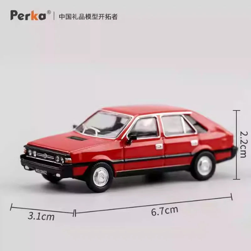 Perka 1:64 Scale FSO Polonez MR'87/M21 GAZ-21 Volga Alloy Car Model Static Display Hobby Collection