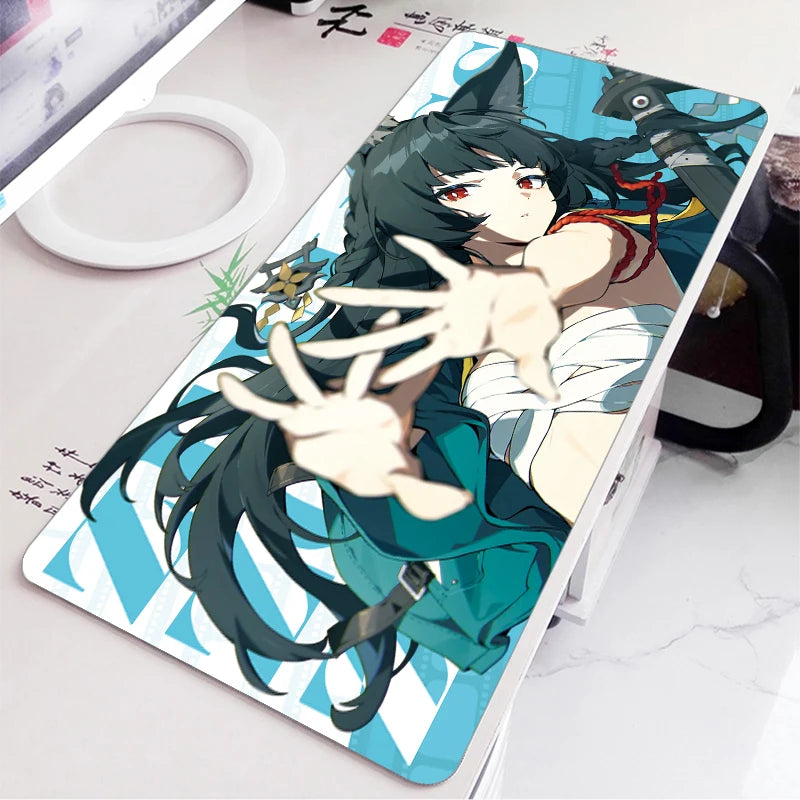 ZZZ Gaming Hoshimi Miyabi Mouse Pad Evelyn Yuzuha Anby Ellen Zenless Zone Zero Keyboard Desk Mats XXL Anime Girls Mousepad