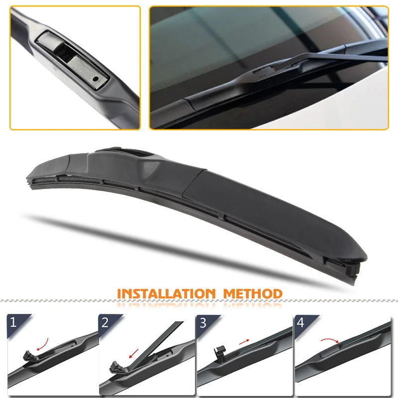Car Wiper For Hyundai Kona Kauai 2017-2021 Windshield Rubber Silicon Refill Front Window Wiper 26"+16" LHD RHD Auto Accessories