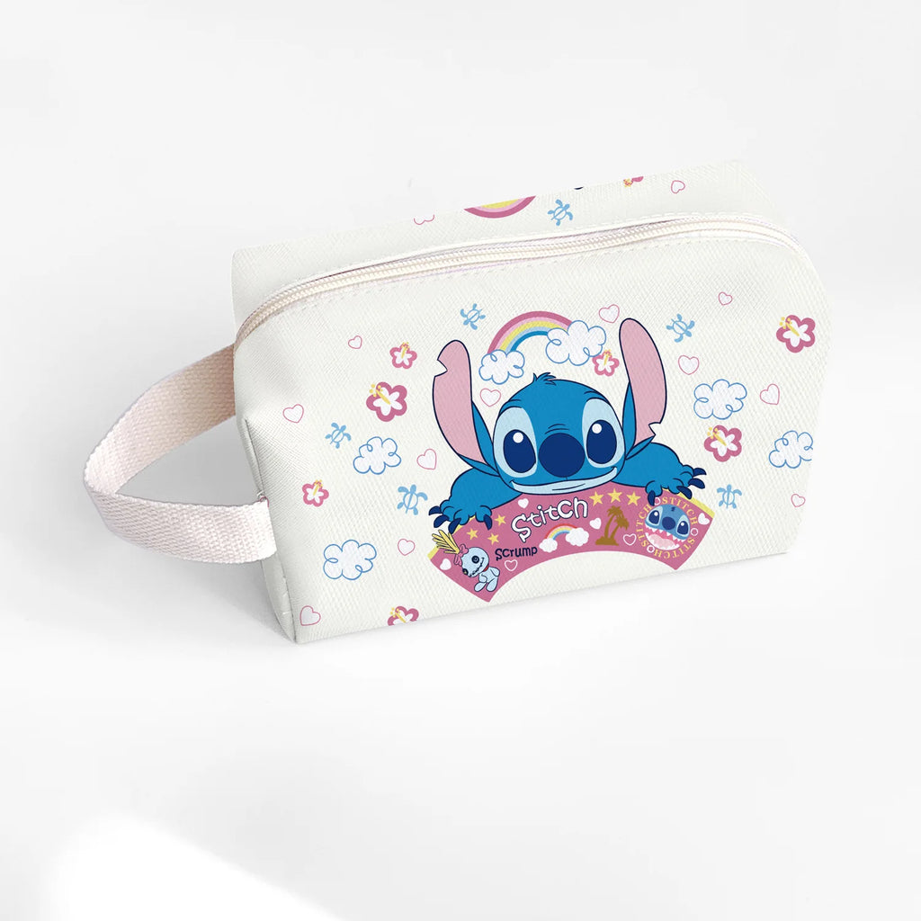 New Anime Stitch Lilo Stitch Cosmetic Bag Kawaii Makeup Waterproof Portable Travel Storage Organizer Bag Girl Birthday Gift