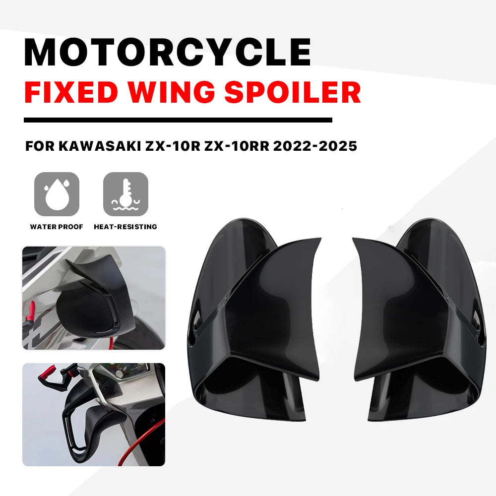 ZX-10R Fairing front side Fixed Wing For Kawasaki  ZX10R ZX 10RR 2022-2025 Motorcycle Accessories Spoile Winglet Cowl Wing
