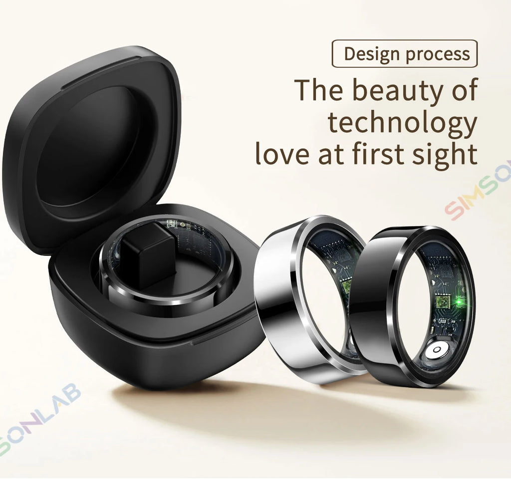 2025 New Smart Ring Sleep Monitor Health Detector IP68 Waterproof Motion Tracker Large Battery R06 Men Women Holiday Gifts Ring