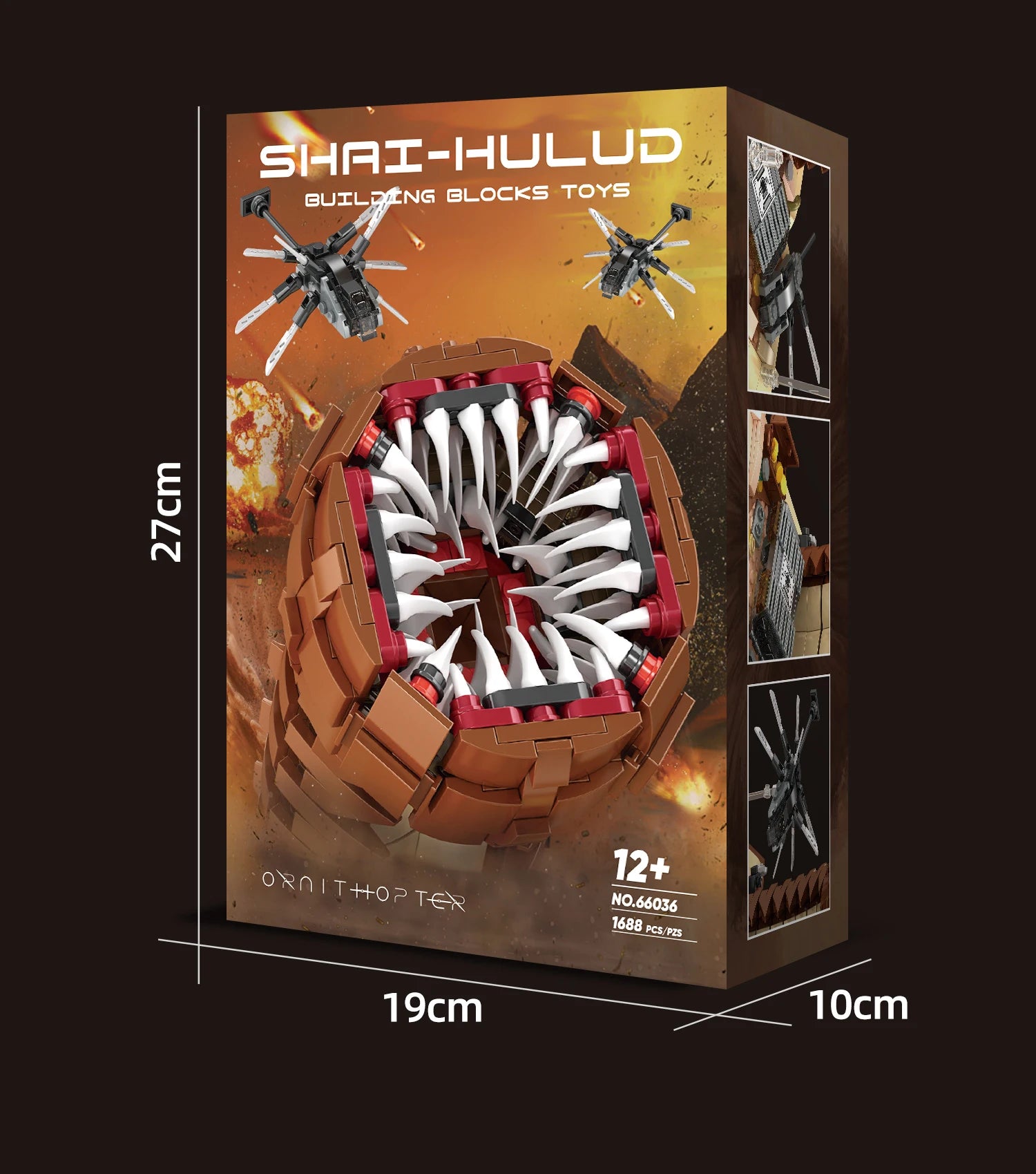 1688PCS MOC Movie Building Blocks Sci-Fi Planet Dune Sandworm Ornithopter Scene Models Assembly Bricks Toys For Children Gift