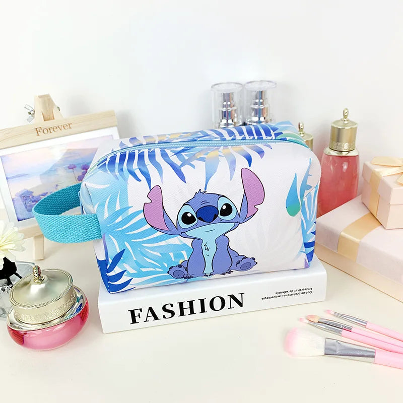 New Anime Stitch Lilo Stitch Cosmetic Bag Kawaii Makeup Waterproof Portable Travel Storage Organizer Bag Girl Birthday Gift