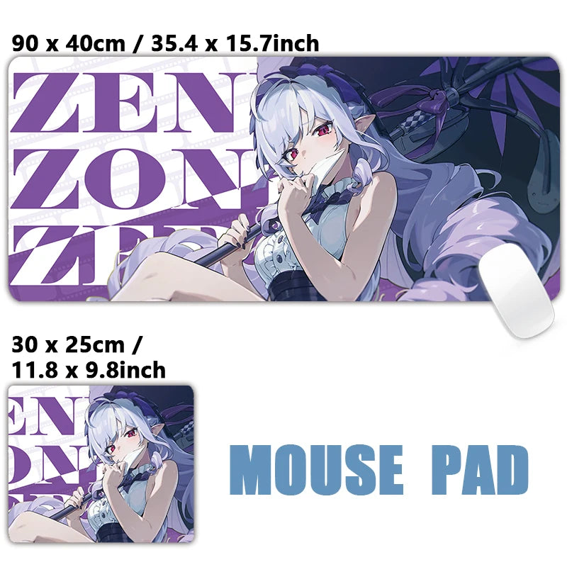 ZZZ Gaming Hoshimi Miyabi Mouse Pad Evelyn Yuzuha Anby Ellen Zenless Zone Zero Keyboard Desk Mats XXL Anime Girls Mousepad