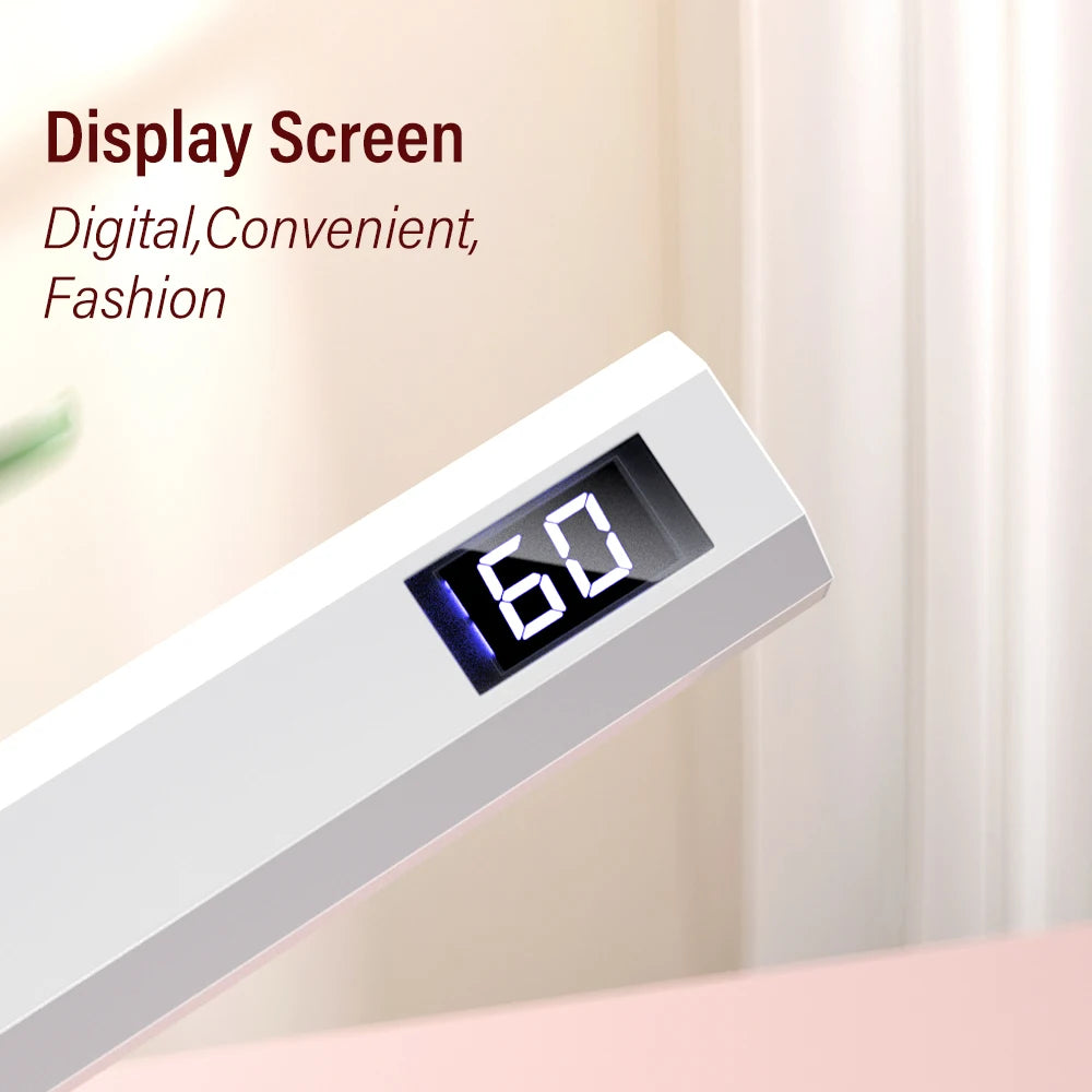 YIKOOLIN UV Light for Gel Nails Mini UV Nail Lamp Professional LED Light for Curing Gel Polish 2 Timing Modes for DIY Home Salon