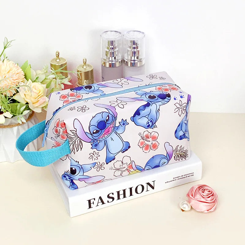New Anime Stitch Lilo Stitch Cosmetic Bag Kawaii Makeup Waterproof Portable Travel Storage Organizer Bag Girl Birthday Gift