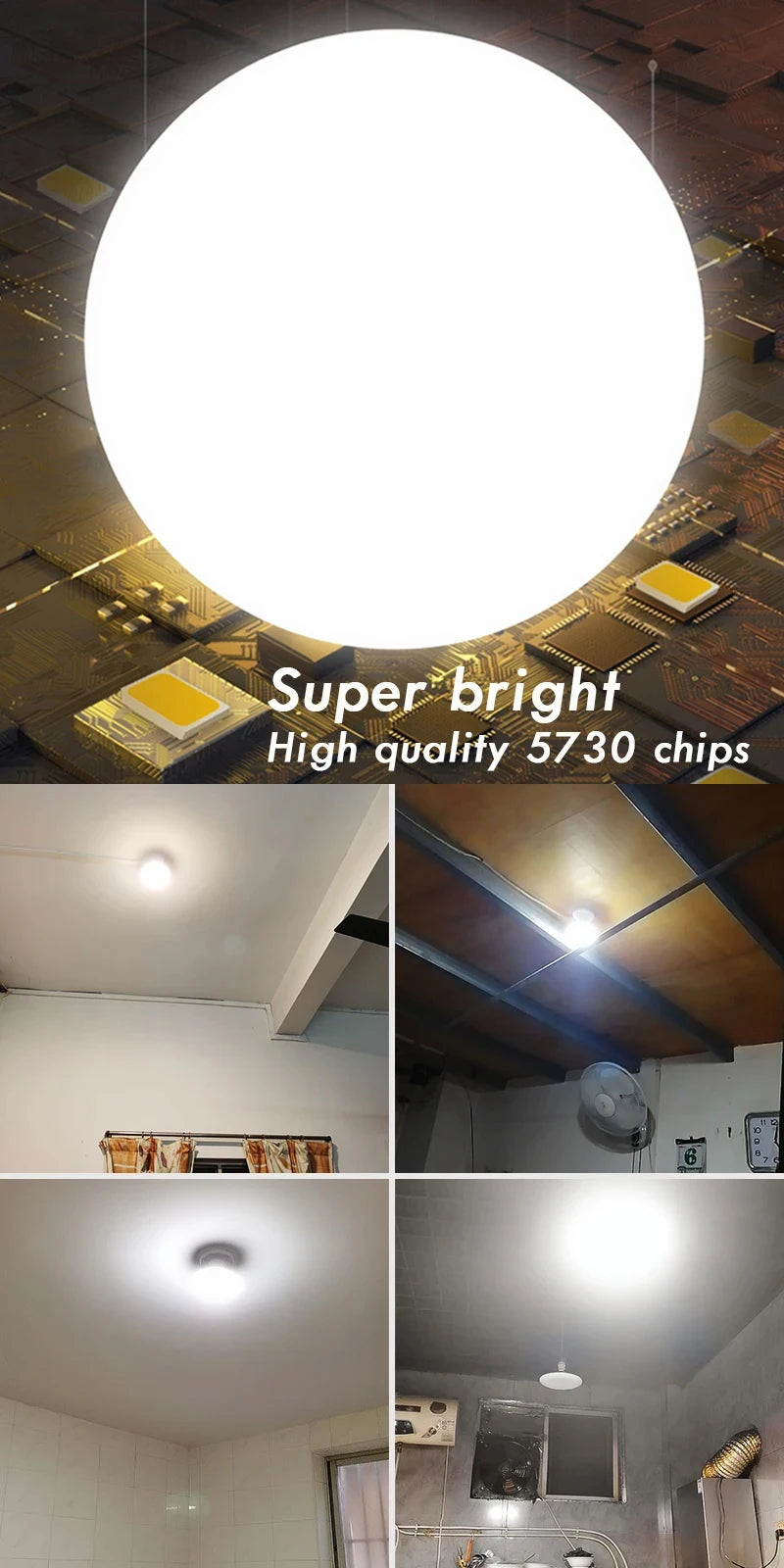 1PC 220V LED Bulb E27 Base Household Energy Saving Lamp 20W 30W 40W 60W 100W Indoor Lighting Flying Saucer Light Ampoule E27