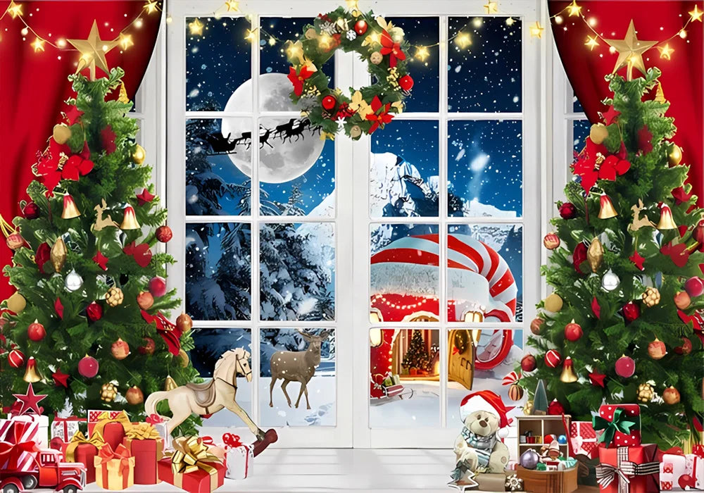 Navidad Decoration Anniversaires Xmas Tree Photography Backdrops Merry Christmas Backgrounds