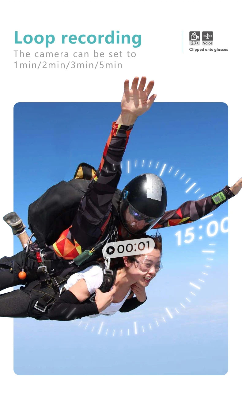 Xiaomi 4K Mini FPV Eyeglasses Video Shooting Micro-camera HD WiFi Intelligent Headset Glasses Video&Sound Recording WiFi APP