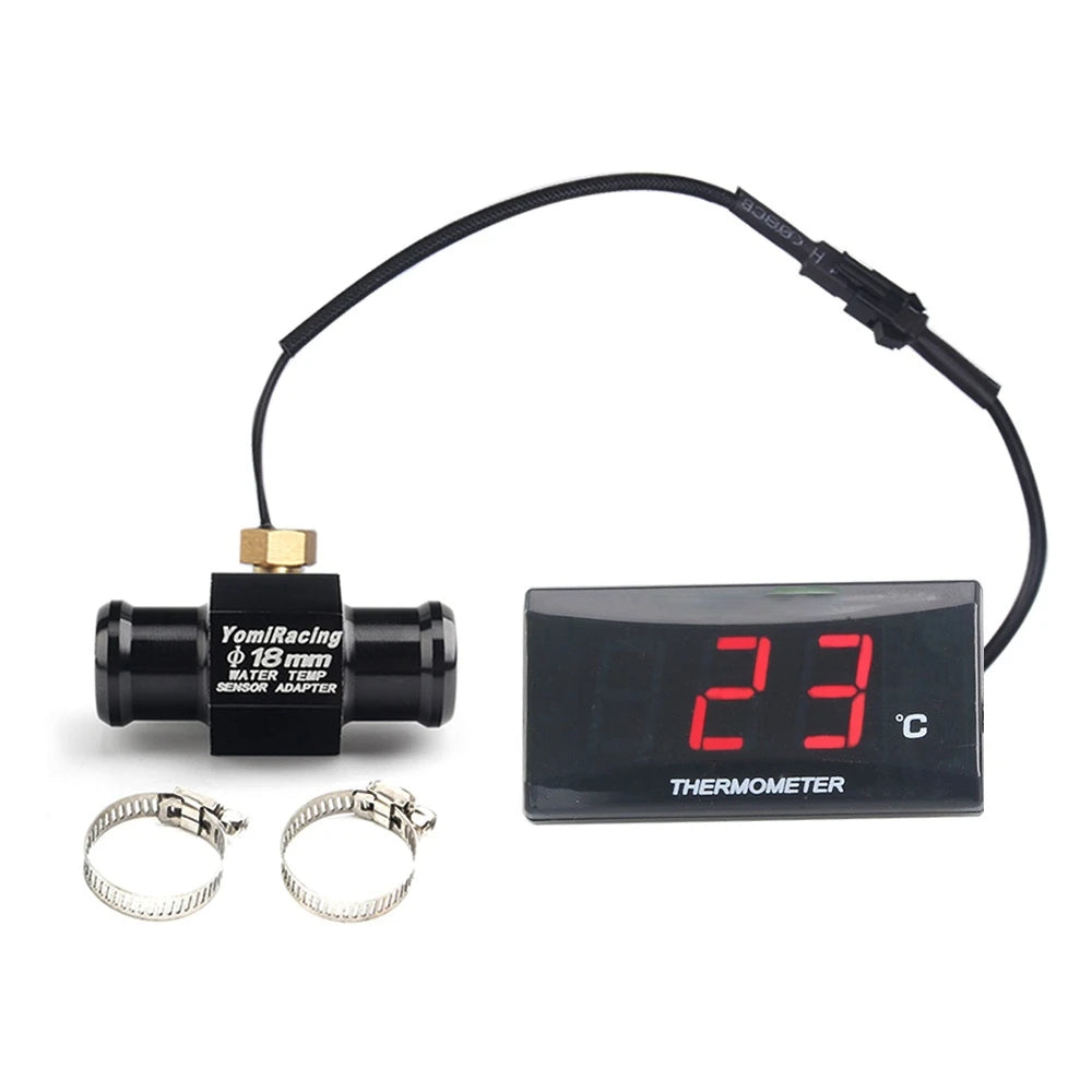 Motorcycle KOSO Water Temperature Mini Meter For XMAX250 300 NMAX CB 400 CB500X Sensor Water Temp Adapter Scooter And Racing