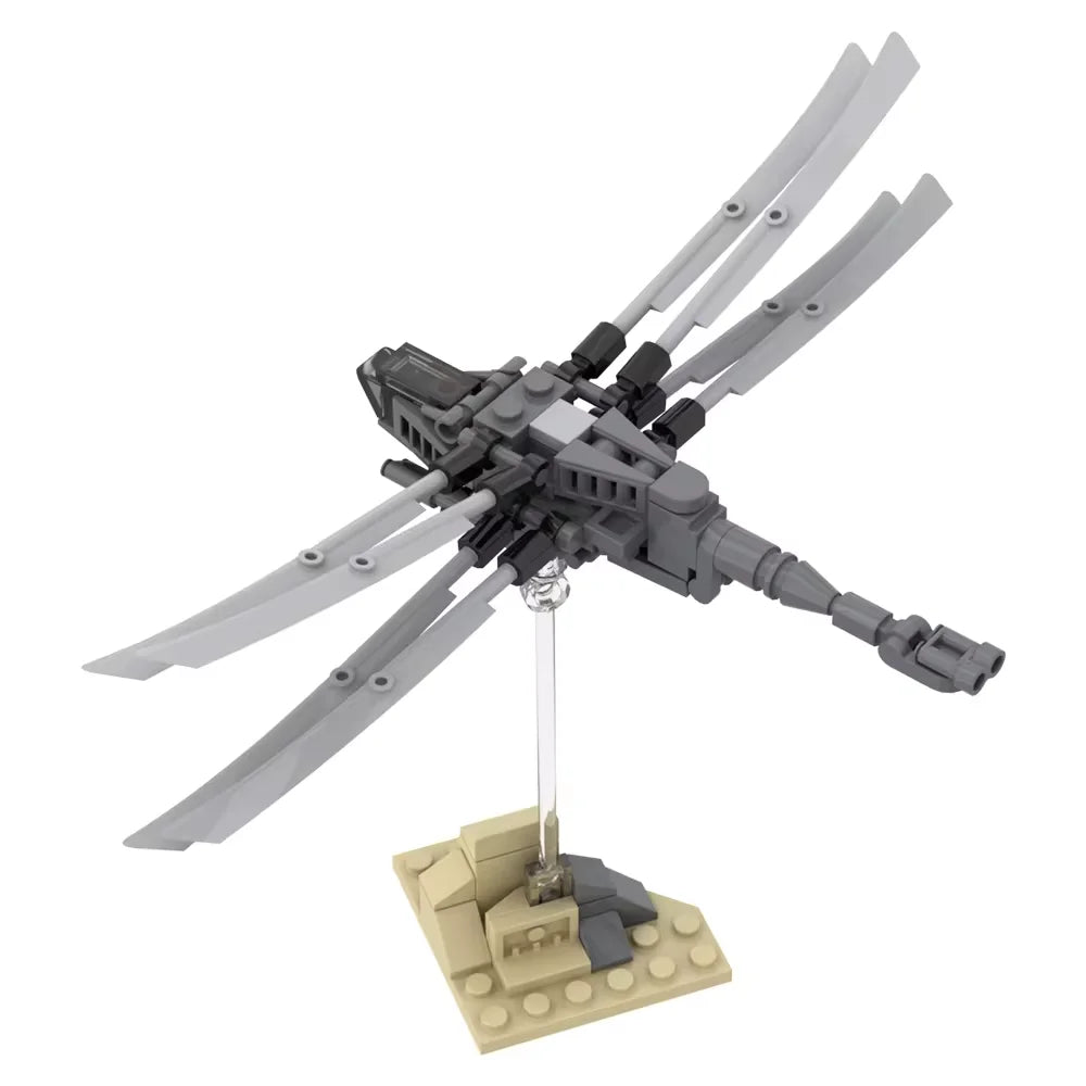 Gobricks MOC Dune Ornithopter Bricks Model Science Movie Atreides Dune Helicopter Sandworm Building Blocks Set Toys Gift