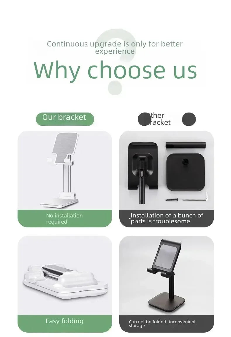 Uniwersalny kreatywny uchwyt na telefon komórkowy Pulpit Leniwy tablet na żywo Nocny składany przenośny uchwyt podporowy