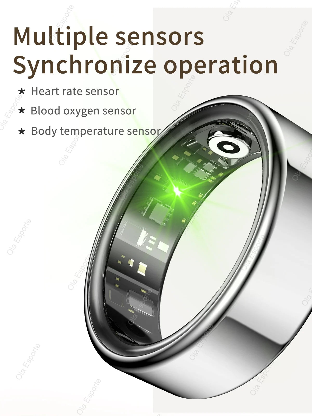 2025 New Smart Ring Men Women, Heart Rate and Blood Oxygen Monitor Smartring IP68 & 5ATM Waterproof, Multi-sport Mode Rings Man