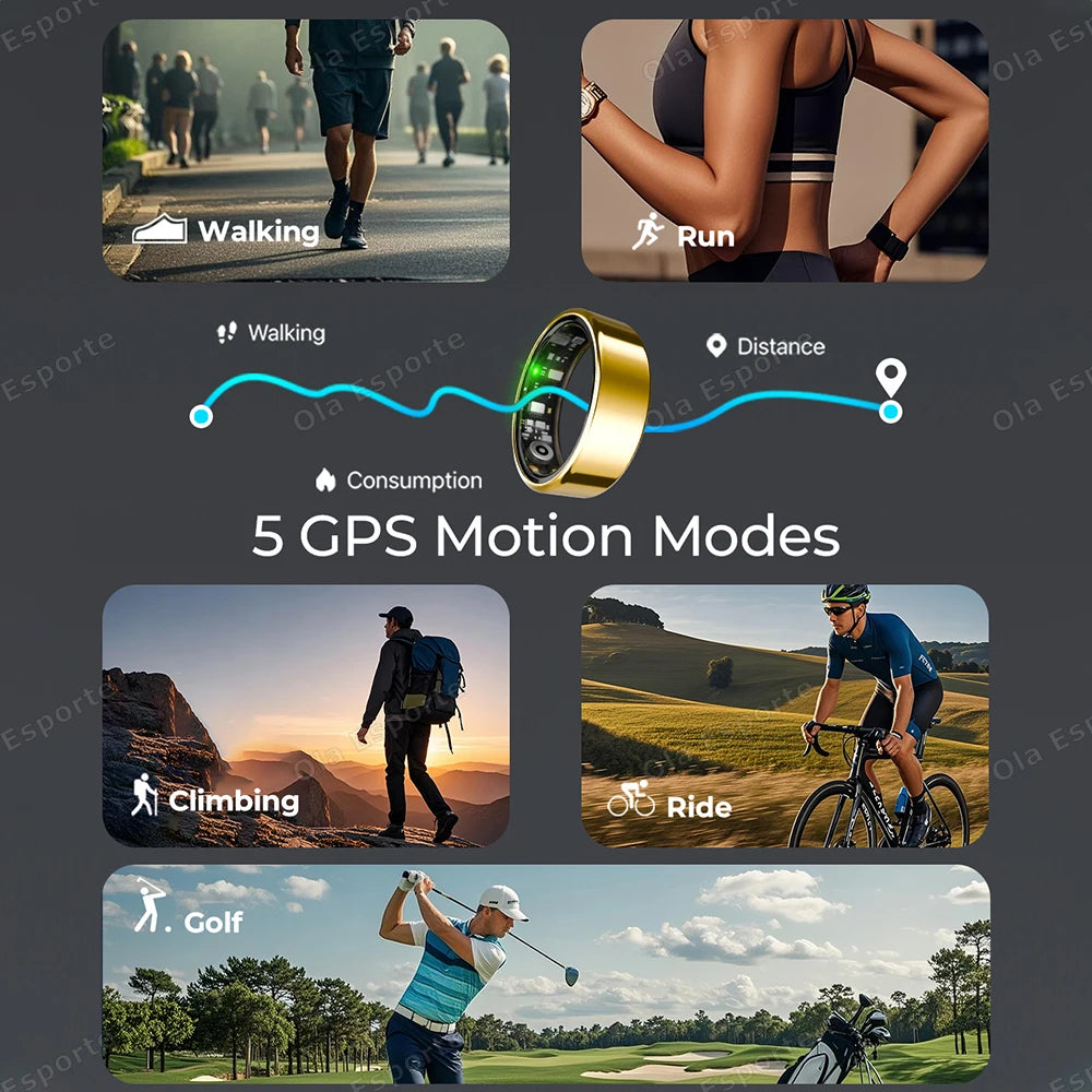 2025 New For Xiaomi Smart Ring Men Women, Heart Rate and Blood Oxygen Monitor Smartring IP68 & 5ATM Waterproof, Multi-sport Mode