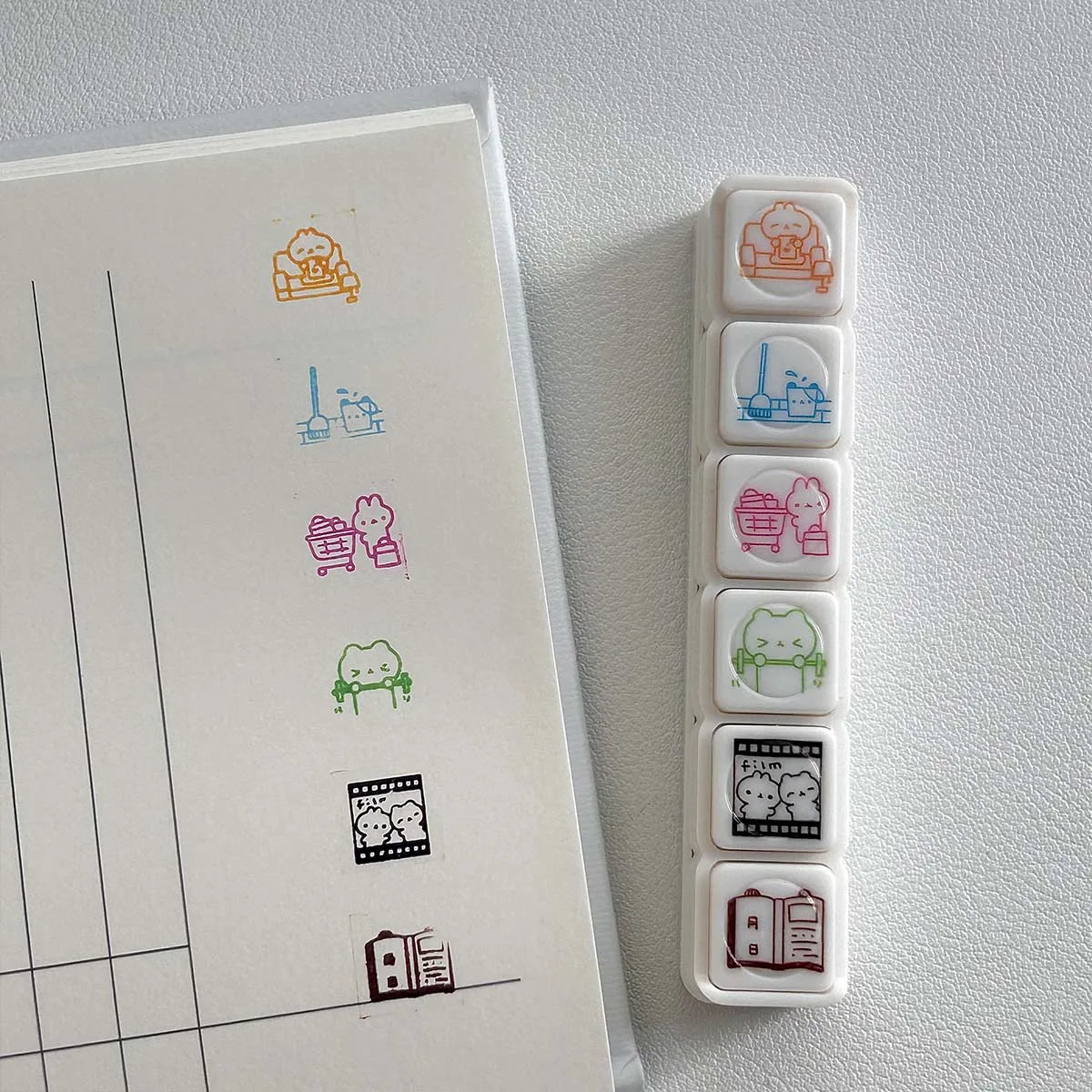 WAKAWAKA Decorative Stamps for Scrapbooking Kawaii Stamps Stationery For Journal Planner Arts Diy Crafts Album