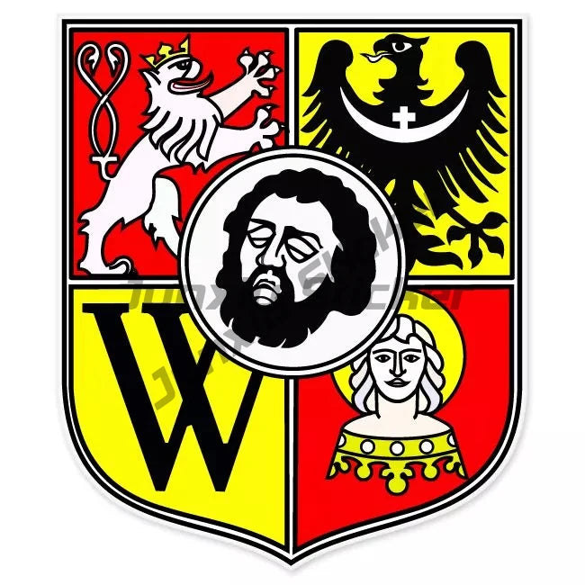 Warsaw Poland Eagle Coat of Arms Heraldic Flag Travel Stamp Sticker European Union Polska Vinyl Decal Waterproofing Anti Scratch