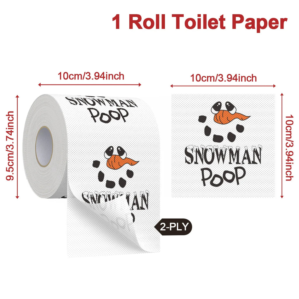 Christmas Toilet Roll Paper Happy 2026 New Year Christmas Supplies Xmas Tissue Roll Napkin Kitchen Tool Home Decoration New Year