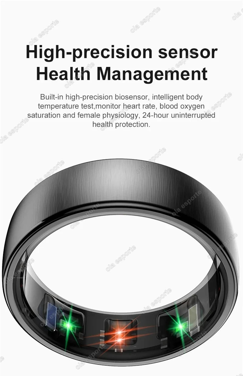 2025 New in Smart Ring For Men Women Ring Bluetooth Health Monitor Smartring IP68&5ATM Waterproof Multi-sport Modes Smartring
