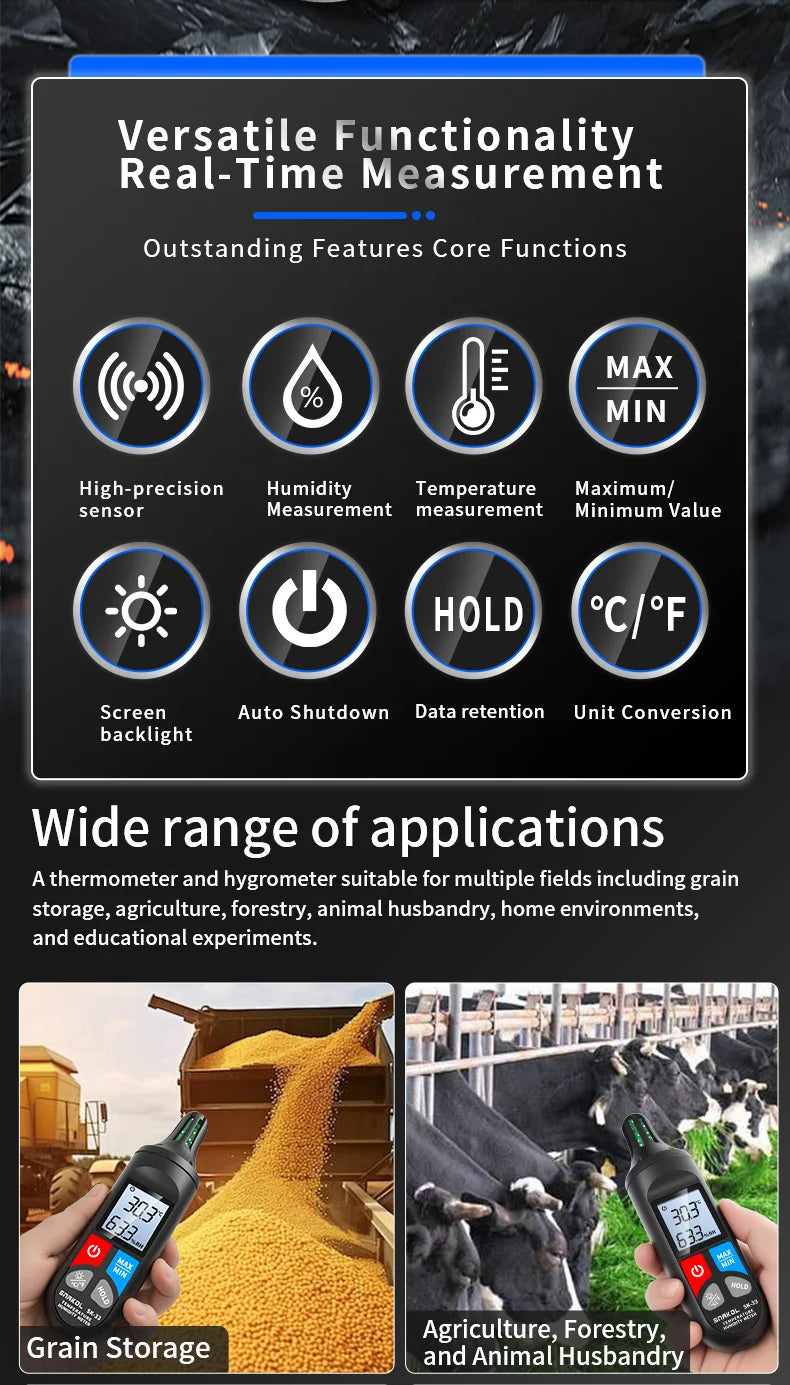 Mini Digital -10℃-60℃ Thermometer Hygrometer Temperature Indoor Convenient Temperature Sensor Humidity Meter Gauge Instrument