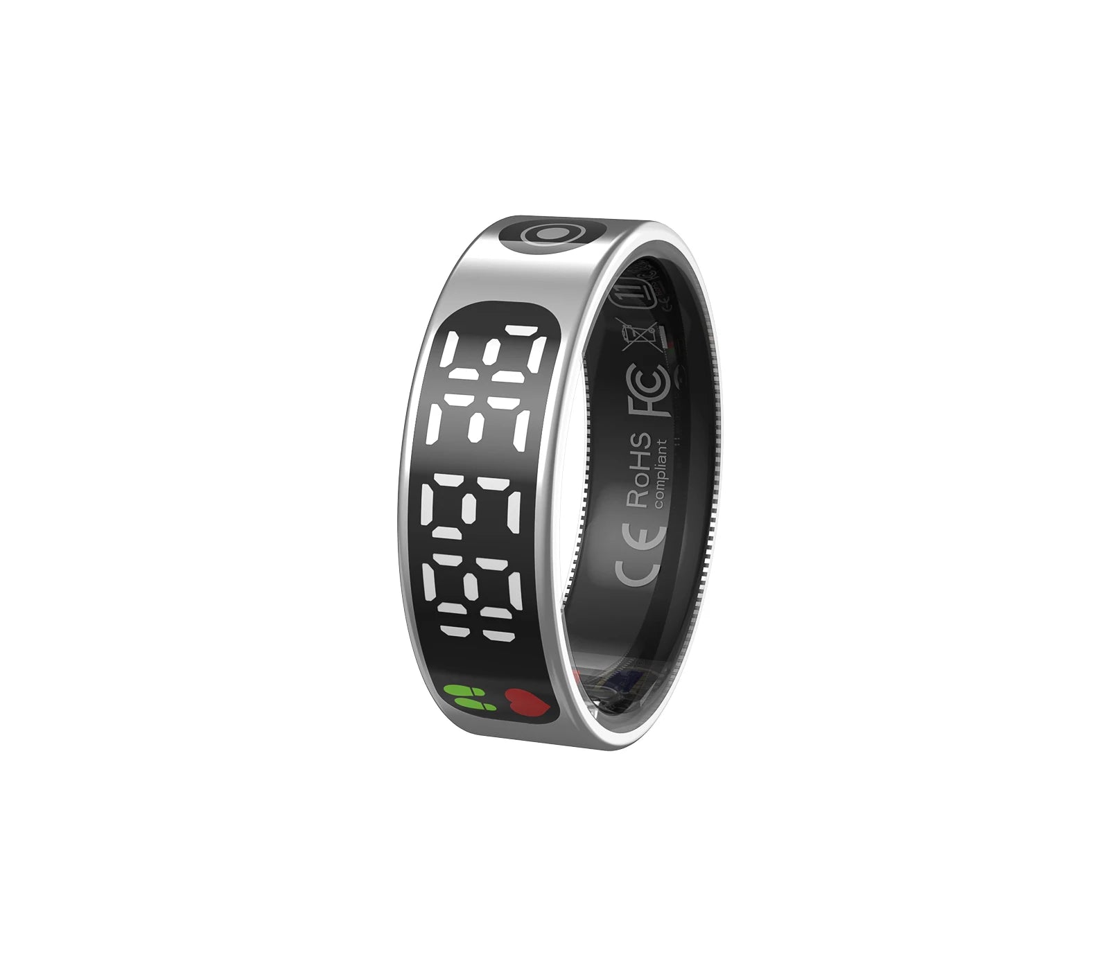 2025 QINO R09 Smart Ring with Display Screen and Touch, Wireless Charging, Health Manager, 5 ATM Waterproof For Men Women