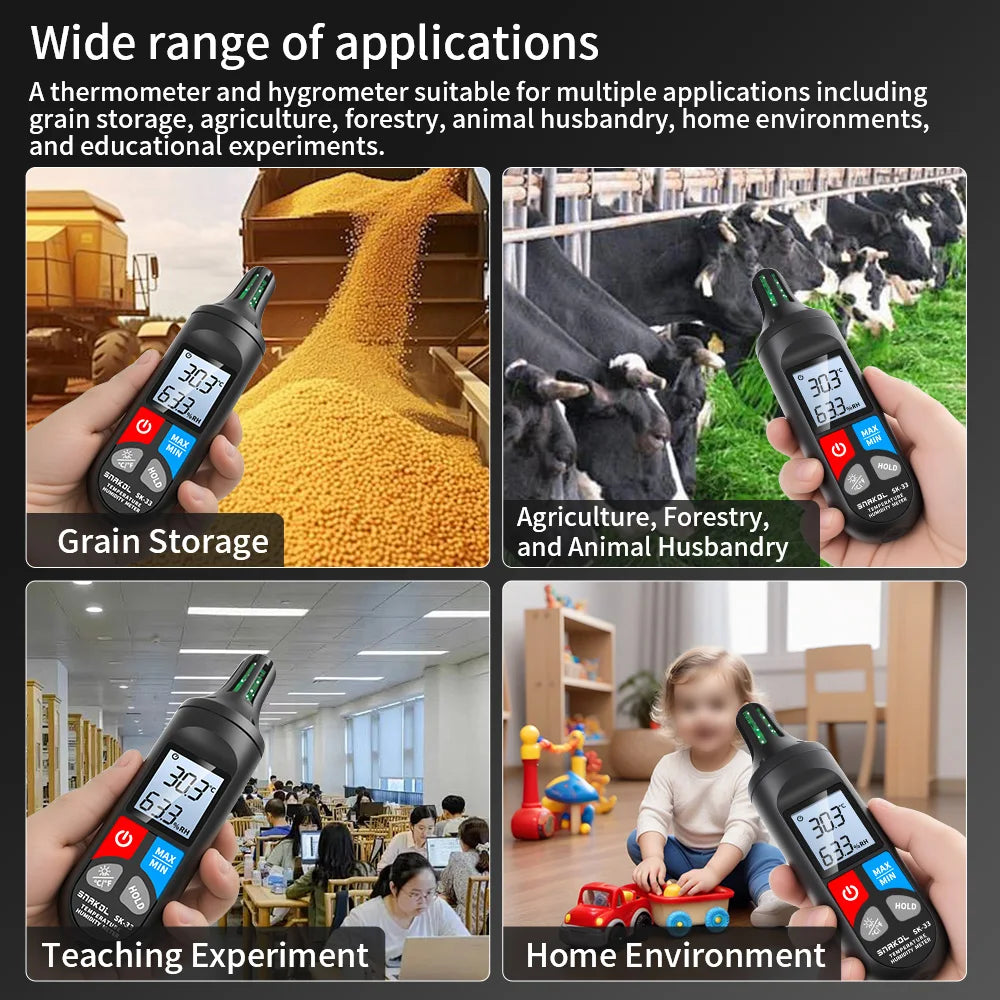 Mini Digital -10℃-60℃ Thermometer Hygrometer Temperature Indoor Convenient Temperature Sensor Humidity Meter Gauge Instrument